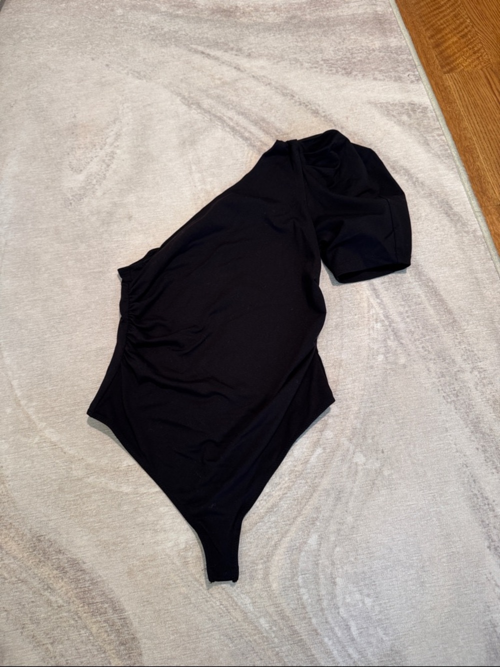 Free People Black One-Shoulder Bodysuit